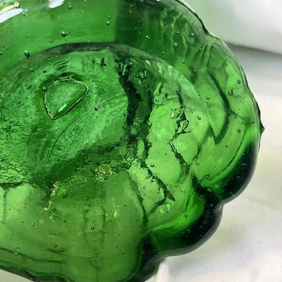 Vintage Green Glass Eagle Decanter. EUC. 11" 2 Available - Picture 4 of 9